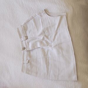 White Denim Mini Skirt